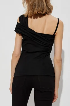 Versace CZARNY Top z odkrytym ramieniem