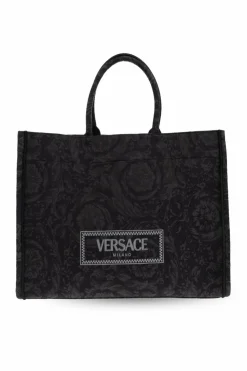 Versace CZARNY Torba ‘Athena Large’ typu ‘shopper’