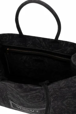 Versace CZARNY Torba ‘Athena Large’ typu ‘shopper’