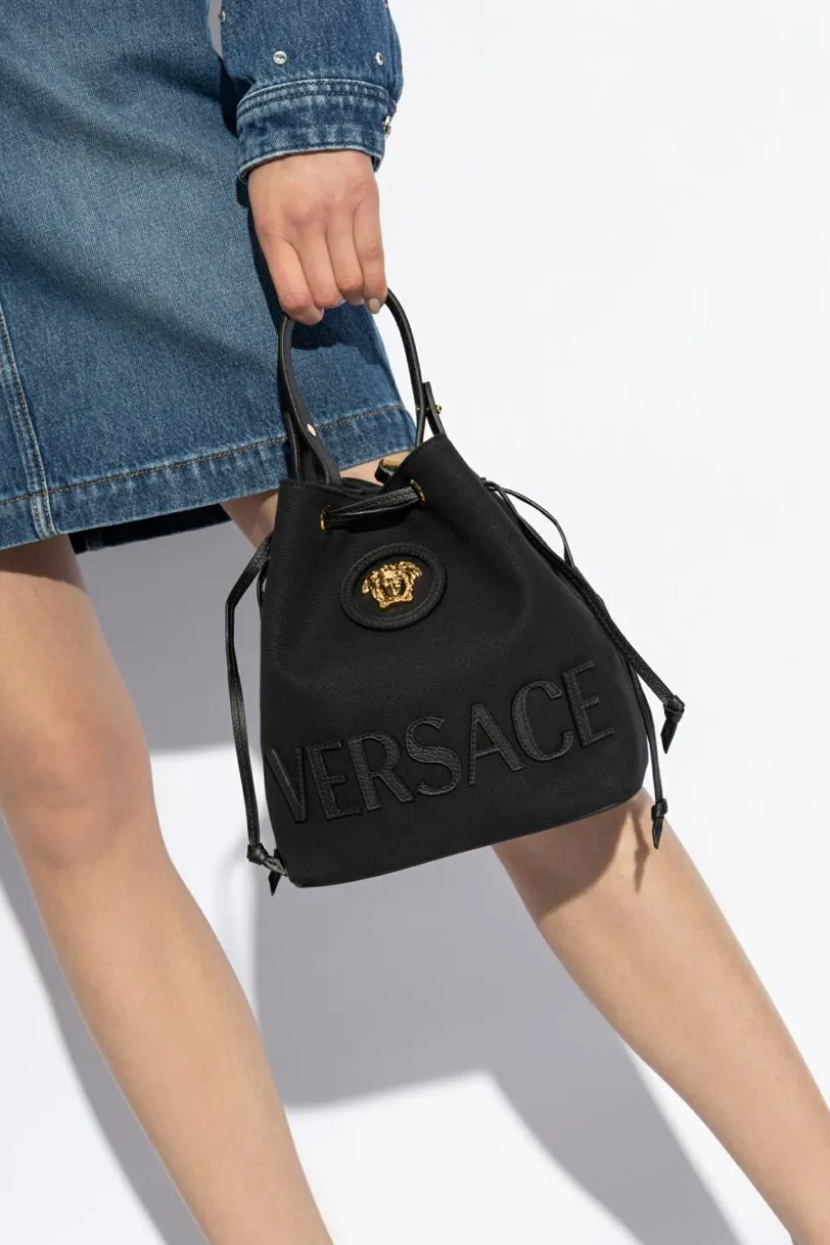 Versace CZARNY Torba do ręki
