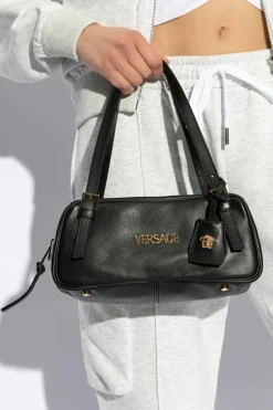 Versace CZARNY Torba na ramię `Tag Bowling`