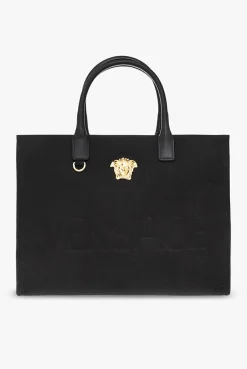 Versace CZARNY Torba typu ‘shopper’ z logo