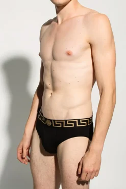 Versace CZARNY Trójpak slipów z logo