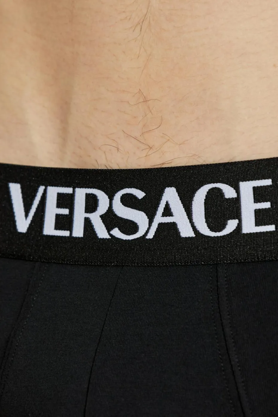Versace CZARNY Trójpak slipów z logo
