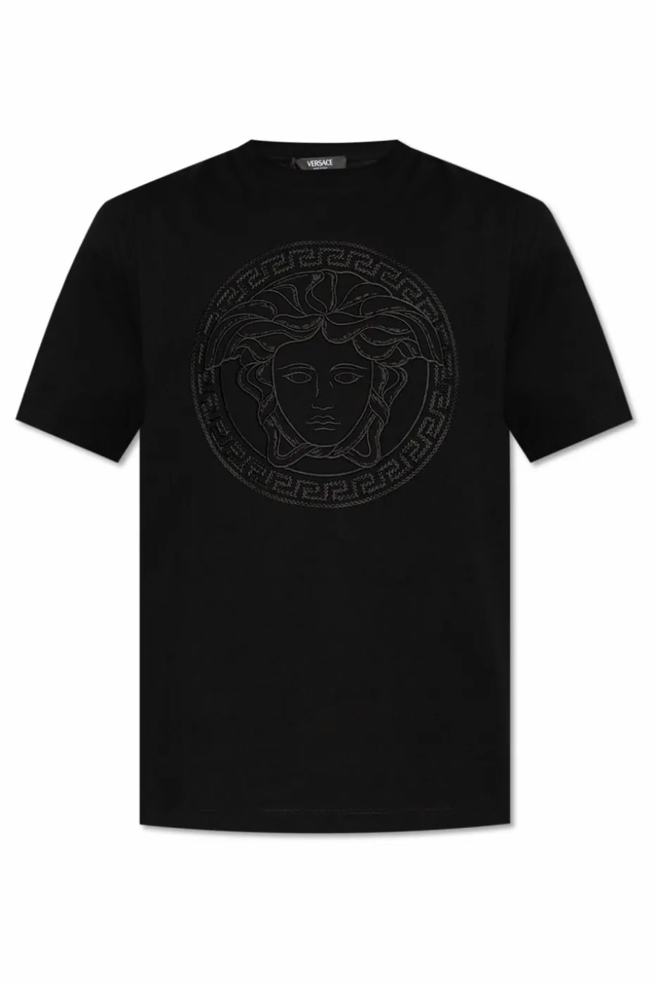 Versace CZARNY T-shirt z głową Meduzy