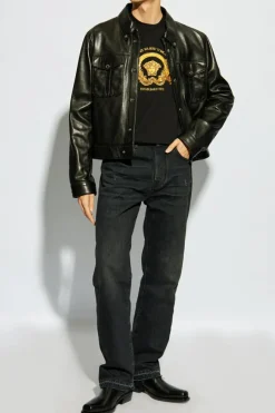 Versace CZARNY T-shirt z głową Meduzy