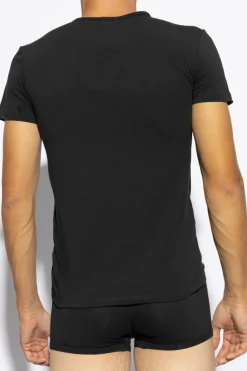 Versace CZARNY T-shirt z kolekcji `Underwear`