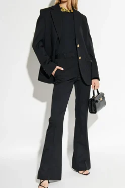 Versace CZARNY Wełniana marynarka