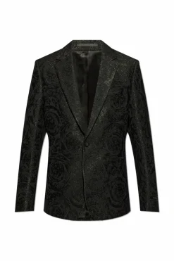 Versace CZARNY Wzorzysta marynarka