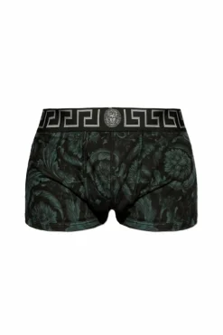 Versace CZARNY Wzorzyste bokserki