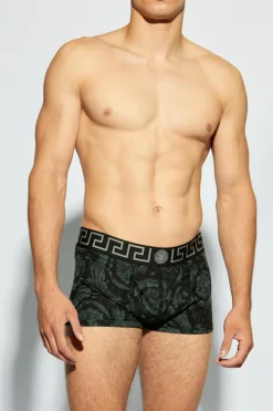 Versace CZARNY Wzorzyste bokserki