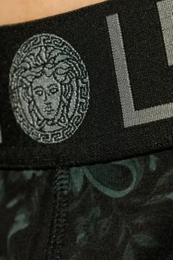 Versace CZARNY Wzorzyste bokserki