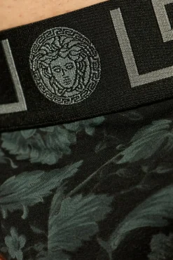 Versace CZARNY Wzorzyste slipy