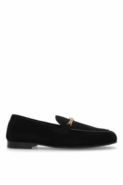 Versace CZARNY Zamszowe buty typu `loafers`