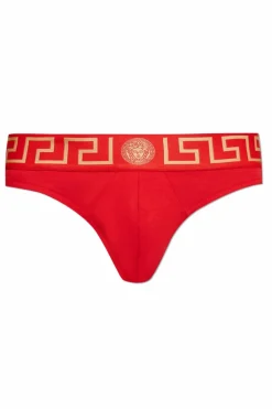 Versace CZERWONY Bawełniane stringi
