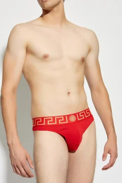 Versace CZERWONY Bawełniane stringi