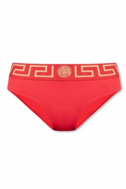 Versace CZERWONY Dół od kostiumu kąpielowego