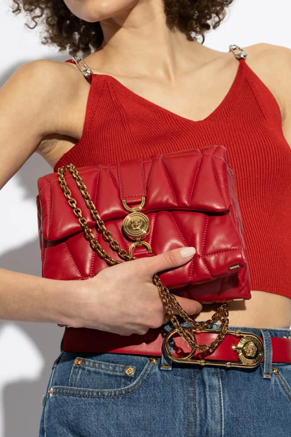 Versace CZERWONY Torba na ramię `Kleio`