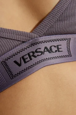 Versace FIOLETOWY Bawełniany biustonosz