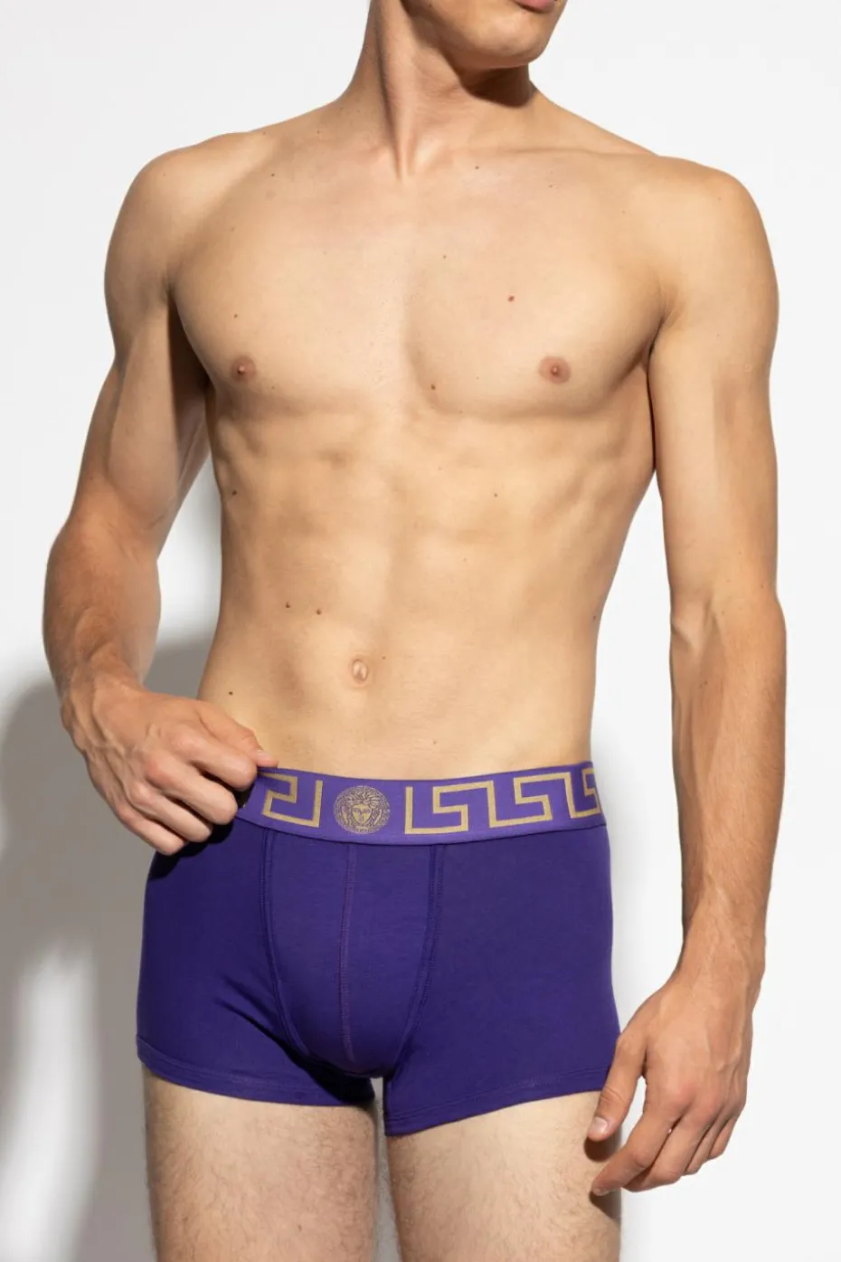 Versace FIOLETOWY Bawełniane bokserki