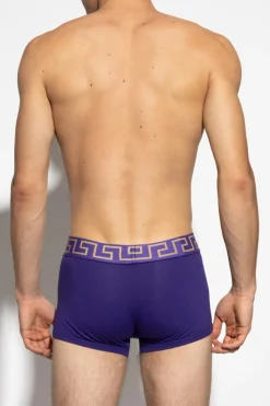 Versace FIOLETOWY Bawełniane bokserki