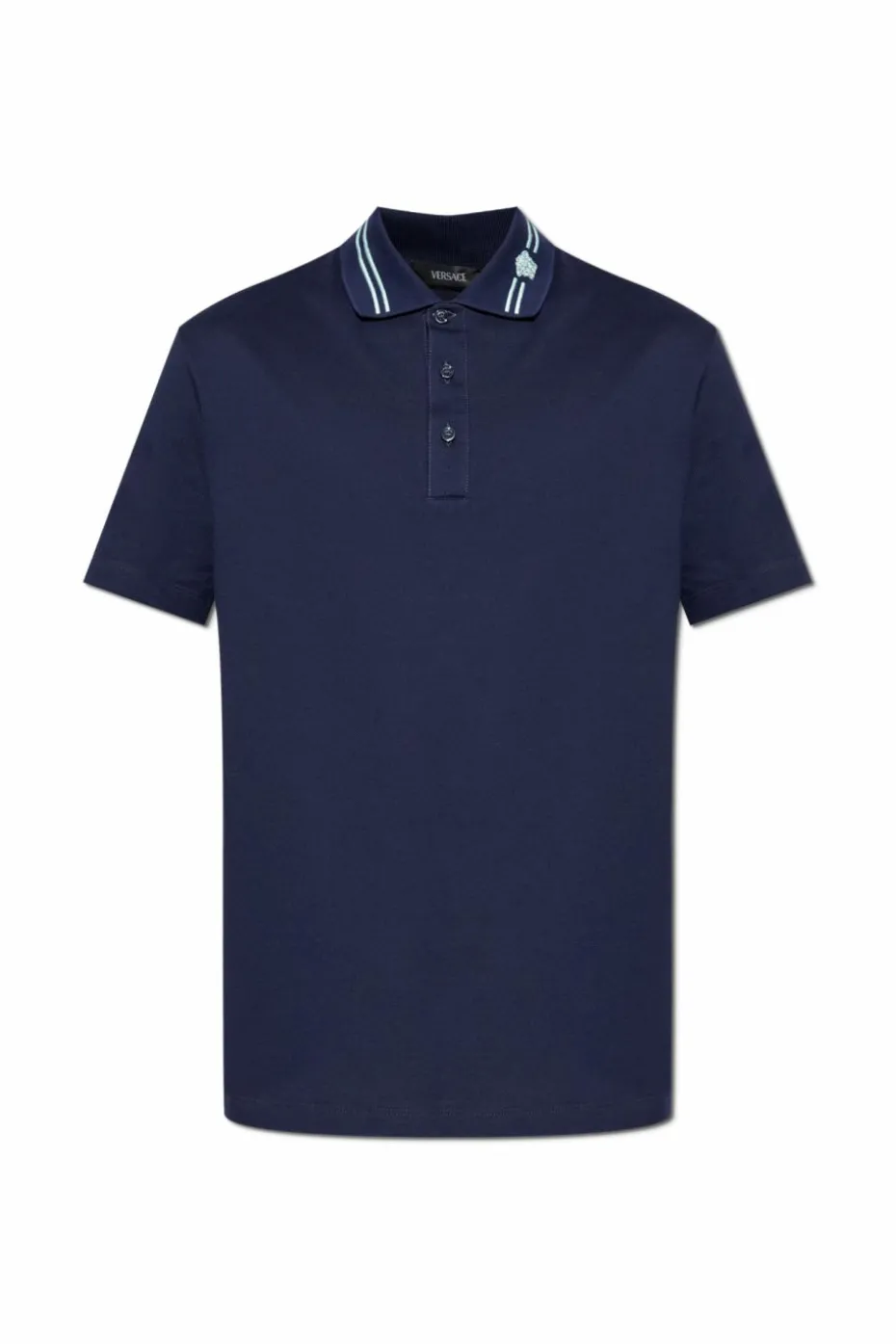 Versace GRANATOWY Bawełniane polo