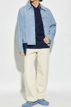 Versace GRANATOWY Bawełniane polo