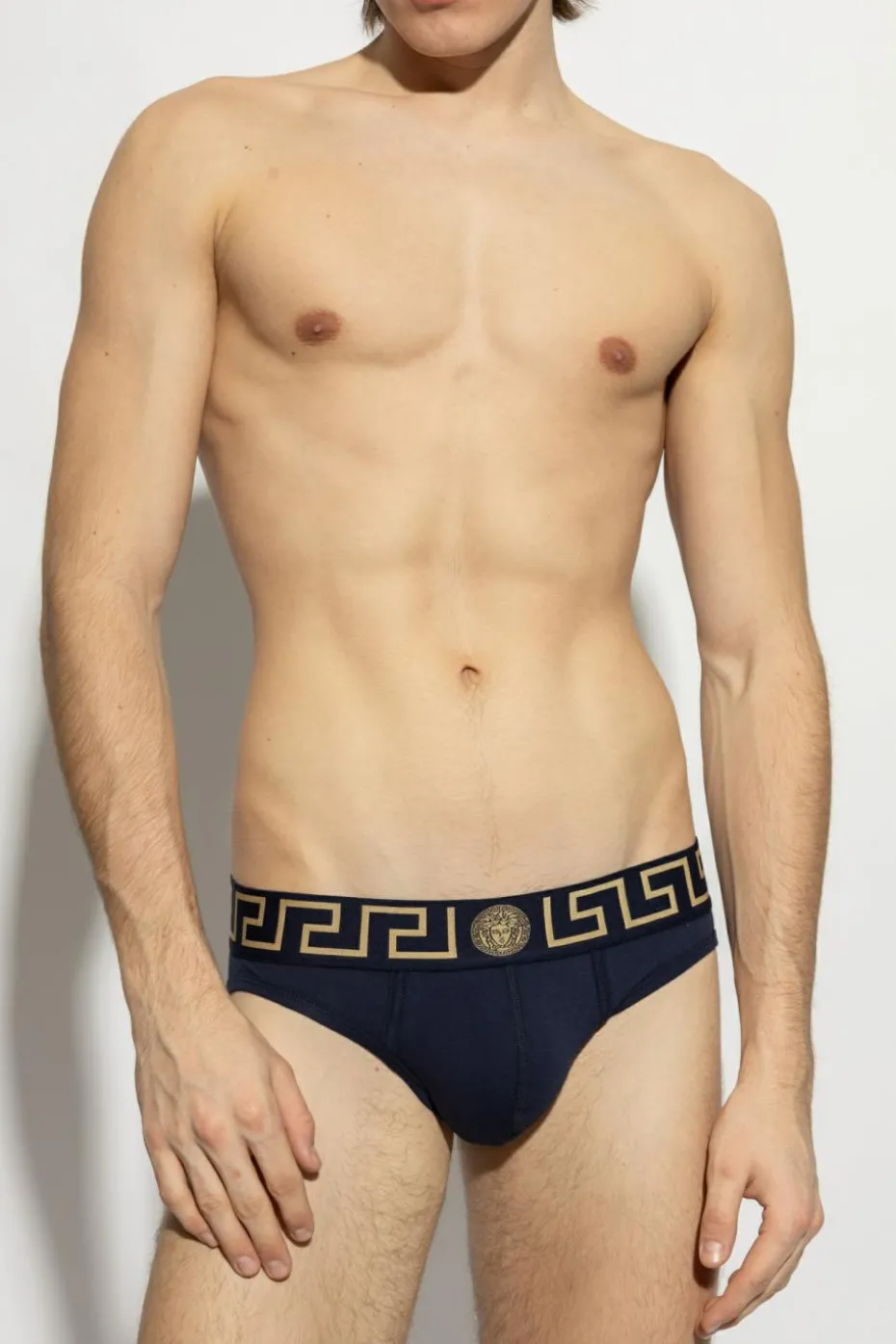 Versace GRANATOWY Bawełniane slipy
