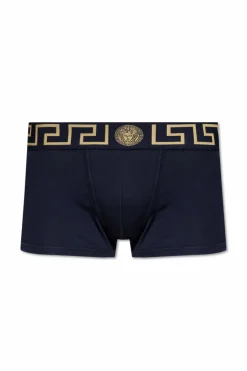 Versace GRANATOWY Bawełniane bokserki