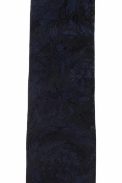 Versace GRANATOWY Jedwabny krawat