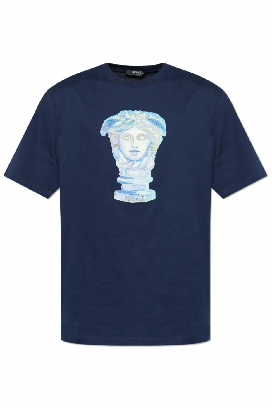 Versace GRANATOWY T-shirt z głową Meduzy