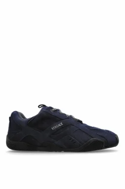 Versace GRANATOWY Zamszowe buty sportowe