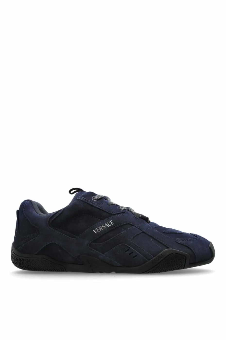 Versace GRANATOWY Zamszowe buty sportowe