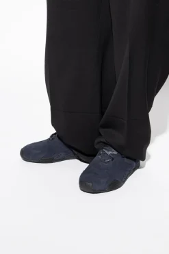 Versace GRANATOWY Zamszowe buty sportowe