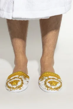 Versace Home BIAŁY Bawełniane klapki