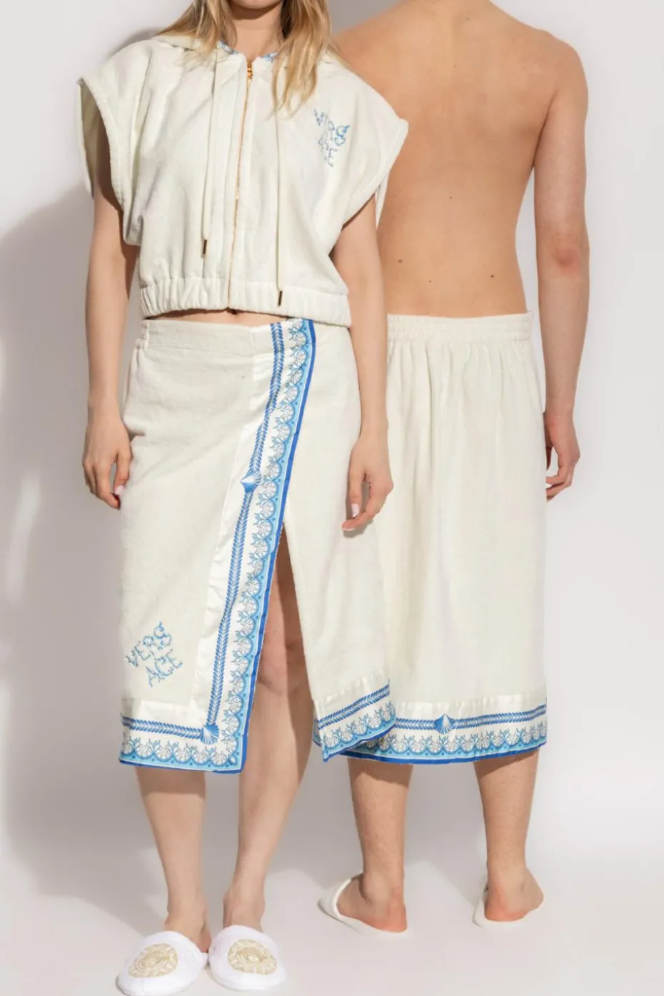 Versace Home BIAŁY Ręcznik kąpielowy z gumą