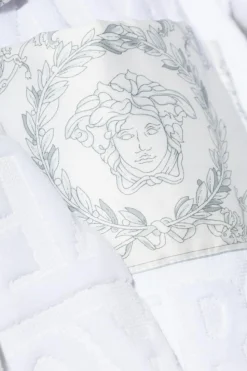 Versace Home BIAŁY Szlafrok z paskiem