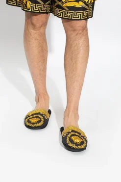 Versace Home CZARNY Bawełniane klapki