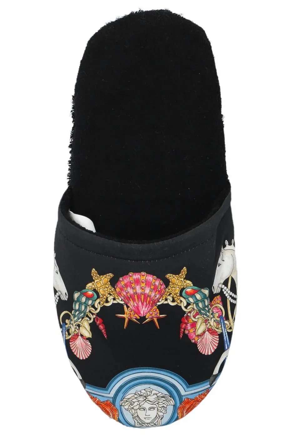 Versace Home CZARNY Klapki z nadrukiem `Coral Theatre`
