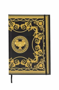 Versace Home CZARNY Notes z nadrukiem `La Coupe Des Dieux`