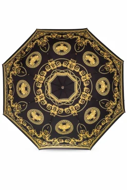 Versace Home CZARNY Parasol z nadrukiem `La Coupe Des Dieux`