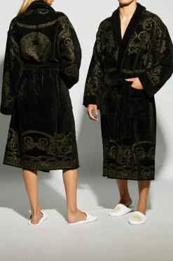 Versace Home CZARNY Szlafrok logo