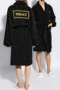 Versace Home CZARNY Szlafrok logo
