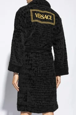 Versace Home CZARNY Szlafrok logo