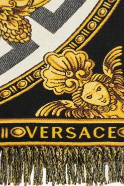 Versace Home CZARNY Wełniany koc