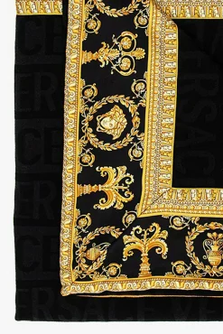 Versace Home CZARNY Wełniana narzuta