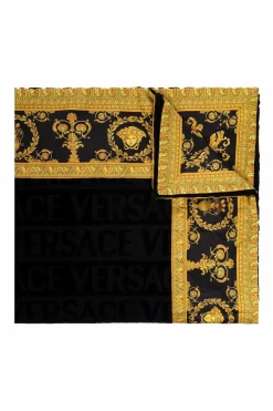 Versace Home CZARNY Wzorzysty ręcznik