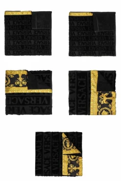 Versace Home CZARNY Zestaw pięciu ręczników
