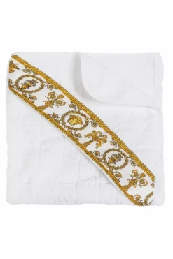 Versace Home Kids BIAŁY Dziecięcy ręcznik z kapturem