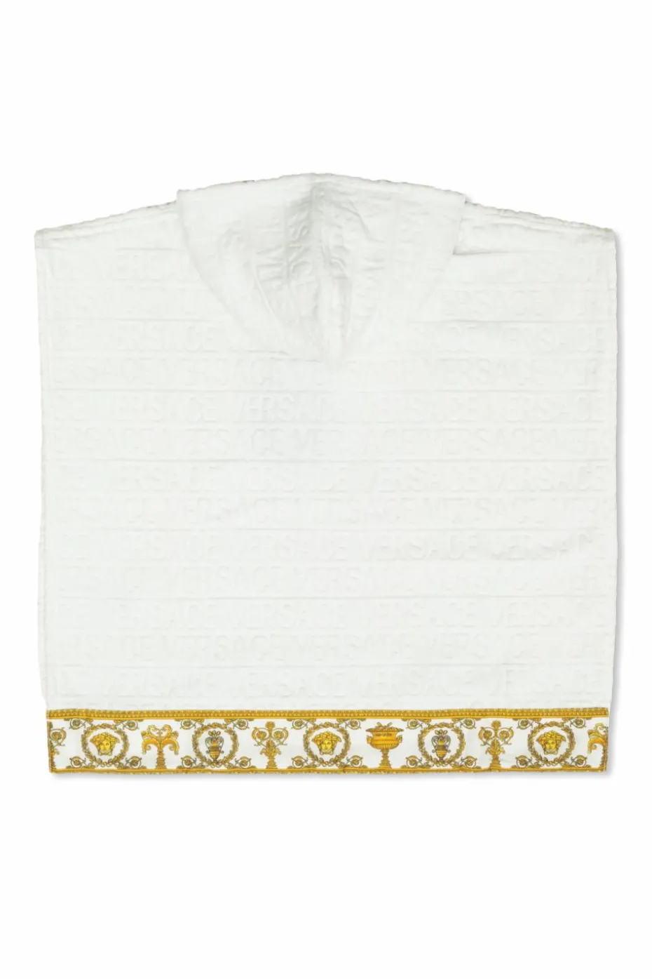Versace Home Kids BIAŁY Ponczo z logo